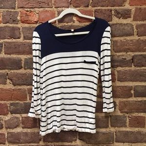 🎉SALE🎉 Anthropologie Bordeaux Striped Top